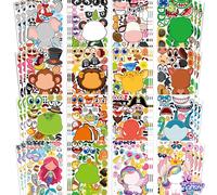 Animal Stickers for Children,48 Sheets Make a Face Stickers for Party Bags