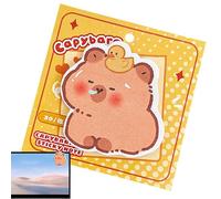 Animal Sticky Notes,Cute Animal Sticky Notes | Capybara Animal Sticky Note Pads, Cartoon Pattern Art Notepad, 30 Sheets, Capybara School Supplies, A