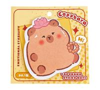 Animal Sticky Notes,Cute Animal Sticky Notes | Capybara Animal Sticky Note Pads, Cartoon Pattern Art Notepad, 30 Sheets, Capybara School Supplies, A