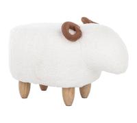 Animal Stool LAMB Fabric White