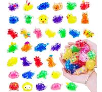 Animal Stress Balls, 50Pcs Mini Squeeze Balls, Kawaii Squishies Stress Balls Bulk for Classroom Prizes, Easter Halloween Christmas Party Favors, Goodies Bag Stuffer, Birthday Gifts (Random)