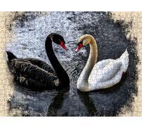 Animal Swan Puzzle - 1500 Piece Jigsaw Puzzles for Adults - The Back Features Printed Letter Guides - The Pieces fit Together Snugly - Wooden Puzzles for Adults - Gifts Family 34.3 X 22.4 Inch s7h-96