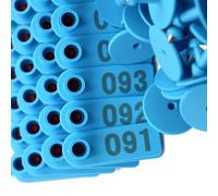 Animal Tag ， 001-1000 Digital Ear tag Livestock Nail Goat Number Cattle(Blue,701-800)