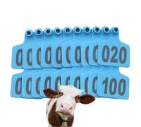 Animal Tag ， Cow Tags Livestock Identification Ear 001-500 Goats Sheep Calf Animal with Numbers Red 4 * 5cm001-100(Blue 7.5 * 10cm (2.95 * 3.93in),401-500)
