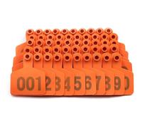 Animal Tag ， Large Cow Ear Tags, Livestock Identification Tags，Pig Ear tag ，Farm Animal Tags ID Yellow 4 * 5cm001-100(Orange 4 * 5cm (1.57 * 1.96in),401-500)