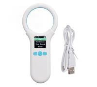Animal Tag Reader Handheld Portable Pet Microchip ID Scanner 134.2khz 125khz USB Charging Clear Screen Storage Function Rapid Recognition Contactless Card Reading for