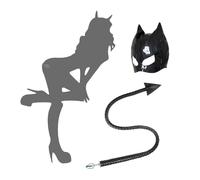 Animal Tail Butt Plug with Mask Long Anal Plug Tail, Crazy Sex Toys, Couples Flirt Play Fetish Cosplay Buttplug