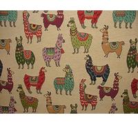 Animal Tapestry Llama/Alpaca Designer Fabric Ideal for Upholstery Curtains Cushions Throws (A4 Sample)