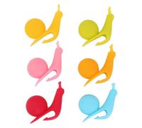Animal Tea Bag Holders - Snail Shape Tea Bag Clip | 6pcs Multi-Color Food Grade Snail Shape Drink Markers,Waterproof Silicone Drink Marker, Waterproof Snail Tongue Shape Tea Bag Holder for Home
