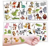 Animal Temporary Tattoo for kids, 10 Sheets Zoo Tattoos for Boys Girls Party Bag Filler