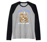Animal Testing CUDDLE BUNNIES DONT TEST THEM Animal Welfare Raglan Baseball Tee