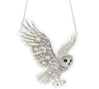 Animal Theme 2D Flat DIY Acrylic Hanging Gem Art Paintings Charm Special Shape Crystal Rhinestone Art Pendants Single Side Drill for Adults Gift Home Wall Or Window Decor (Owl)