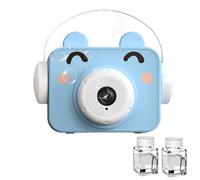 Animal Theme Bubble Maker: Cute Camera, Auto Blower, 60ml Easy Refill Solution | LED Light And Sound, Portable Toy For Weddings, Parties, Outdoor Fun, Entertaining