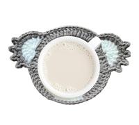 Animal Theme Cup Coasters, Crochet Desk Decoration, Coffee Table Coasters with Solid Hand Woven Absorbent Yarn, Whimsical Animal Pattern Table Protector for Guarding Exteriors, & Enhancing Decor