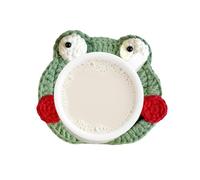 Animal Theme Cup Coasters, Crochet Desk Decoration, Coffee Table Coasters with Solid Hand Woven Absorbent Yarn, Whimsical Animal Pattern Table Protector for Guarding Exteriors, & Enhancing Decor