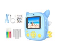 Animal Themed Childrens Camera 48MP With Instantly Printing Function 1080P Video Double Lens Silicone Covers For Adventure Animal Design Instantly Print Camera For Kids