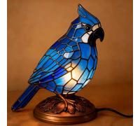 Animal Themed Lamp 3D Cute Pet Retro Stained Resin Cat Bird Wolf Desktop Lights LED Table Lamps Home Art Decor for Christmas Birthday Pet Lover