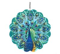 Animal-Themed Rotating Wind Spinner For Indoor And For Outdoor Hanging Decoration With Soothing Sound Effects(Shape of peacock)