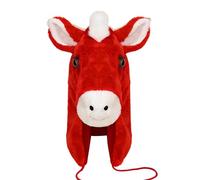 Animal Themed Winter Headgear, Comical Equine Costume Cap, Full Coverage with Comfortable Fit, Lightweight Party Performance Headwear, Masquerade Hat with Festive Style, Photo Prop for Chinese Events