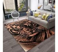 Animal Tiger 3D Printing Large Carpet Living Room Area Carpet Soft Flannel Boy Room Gift Rug Cushion Rug 100 X 150 Cm - Polyester Soft Touch Easy Clean, Stain Resistant -7323817670326