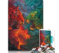 Animal Tiger Adult Jigsaw Puzzles 1000 Pieces,Challenging To Complete But Fun And Humorous Unique Home Decor And Gifts (38x26cm)