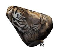 Animal Tiger Bike Seat Cover Universal, Waterproof Bicycle Saddle Cover with Drawstring, Rain/Dust Proof Fit Bicycle Seat Protector for Road/Mountain Bikes