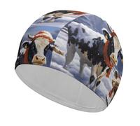 Animal Tiger High Elasticity Swimming Caps Adult Non-Slip Waterproof Swim Caps Long Hair Swimmings Hat Women Swims Hat