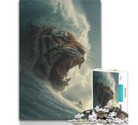 Animal Tiger Jigsaw Puzzles for Adults,Challenging To Complete But Fun And Humorous Birthday Present,Gifts,Wall Art (38x26cm)