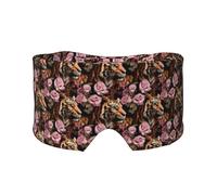 Animal Tiger Leopard Print Rose Flower Print Adults Eye and Ear Muffs Soft Blackout Blocking for Sleeping Home Office Travel