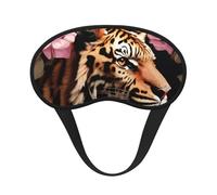 Animal Tiger Leopard Print Rose Flower Print Adults Washable Eye Mask for Sleeping Light Blocking Nap for Night Rest Cover