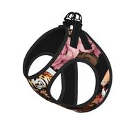 Animal Tiger Leopard Print Rose Flower Print Dog Harness Leash Set Reflective Pet Harness Puppy Vest Suitable Dogs Cats Small Breeds