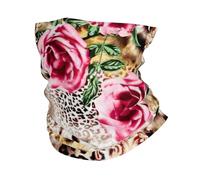 Animal Tiger Leopard Print Rose Flower Print Neck Warmer Ultra-Soft, Stretchy Neck Gaiter Winter Neck Gaiter Warmer For Menand Women