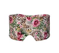 Animal Tiger Leopard Print Rose Flower Printed, Full Eye Covers Light Blocking Eye Mask Sleep Eye and Ear Muffs