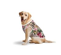 Animal Tiger Leopard Print Rose Flowerprint Large Vest For Pets Apparel T-Shirt Breathable Lightweight Sleeveless Tank Top