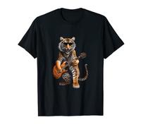 Animal Tiger Lover Guitar - Tiger Playing Electric Guitar T-Shirt