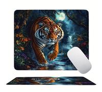 Animal Tiger Mouse Mat 22 x 24 cm Ultra Thin, with Stitched Edges Office Mouse Pad, Non-Slip Rubber Base, Waterproof & Washable, Home Desk Accessories, Aesthetic with Design Mousepad 240x200mm s0z-119