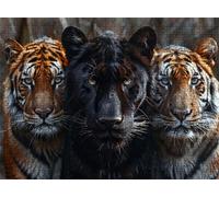 Animal Tiger Puzzle - 3000 Piece Jigsaw Puzzles for Adults - The Back Features Printed Letter Guides - The Pieces fit Together Snugly - Wooden Puzzles for Adults - Gifts Man 48.0 X 31.9 Inch s7h-542