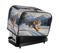 Animal Tiger Running Snow Toaster Cover 2 Slice Toaster Cover, Dust Cover Kitchen Small Appliance Cover