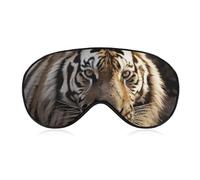 Animal Tiger Sleep Mask for Women Men, Soft Eye Mask with Adjustable Strap for Sleeping, Light Blocking Travel Blindfold for Nap Comfortable Eye Cover for Home Office