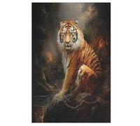 Animal Tiger Wooden Jigsaw Puzzles for Adults 1000 Difficult Hard Poster Puzzle Jigsaw Puzzle 1000 Piece Precise Interlocking Family Gathering Educational Game Toys （78×53cm）