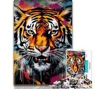 Animal Tigers 1000 Piece Jigsaw Puzzle for Adults Teens,Decompressing Intellectual Educational Toy Secret Santa Gifts (50x75cm)
