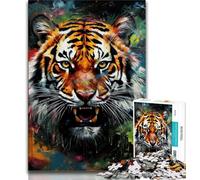 Animal Tigers 1000 Piece Jigsaw Puzzles for Adults,Stress Reliever Difficult Challenge Deal As Gifts for The Whole Family (50x75cm)