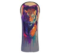 Animal Tigers Breaking Through The Wall Golf Club Head Covers Waterproof Headcovers with Interchangeable No. Tags for Driver Hybrid and Fairway Woods