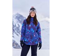 Animal Women's 'Tignes' Printed Waterproof Taped Seams Thermal Tested Snow Jacket in Purple | Size: 16 Animal Purple 16