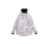 Animal Women's 'Tignes' Printed Waterproof Taped Seams Thermal Tested Snow Jacket in Pink | Size: 18 Animal Pink 18