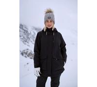 Animal Women's 'Tignes' Waterproof Breathable Thermal Tested Warm Cosy Snow Jacket in Jet Black | Size: 18 Animal Jet Black 18