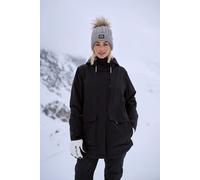 Animal Women's 'Tignes' Waterproof Breathable Thermal Tested Warm Cosy Snow Jacket in Jet Black | Size: 8 Animal Jet Black 8