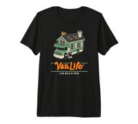 Animal Tiny House Camper Mobile Home Illustration Art Premium T-Shirt