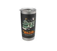 Animal Tiny House Camper Mobile Home Illustration Art Stainless Steel Insulated Tumbler