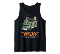 Animal Tiny House Camper Mobile Home Illustration Art Tank Top